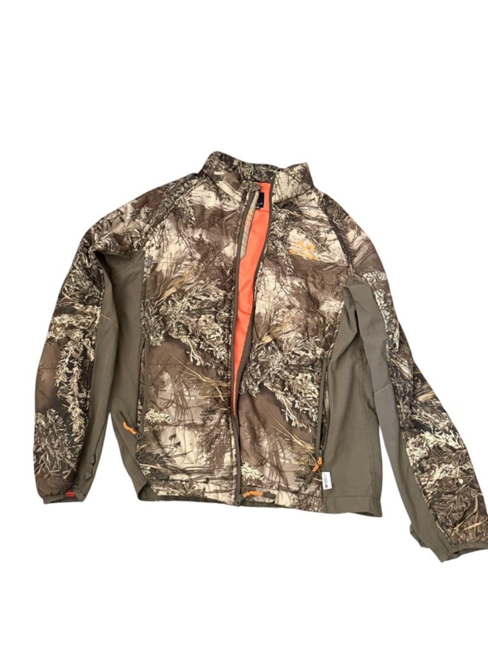 Realtree Men's Lightweight Camo Shirt Jacket in Brown and Olive
